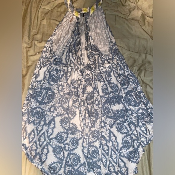 Free People Mimi Tunic Halter Top in Ivory Paisley Print Bohemian We The Free - Picture 8 of 13